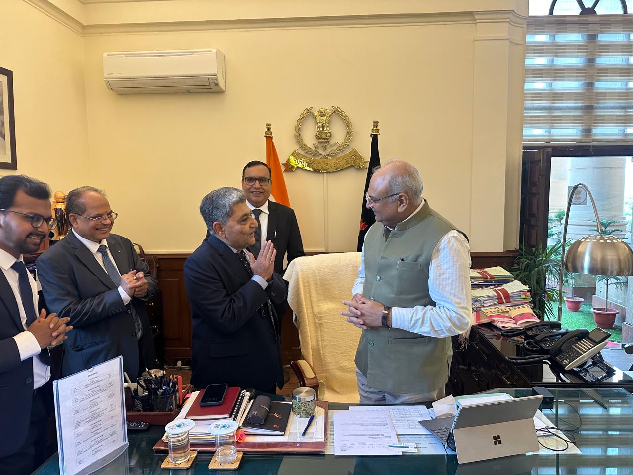 AIFTP Delegation Lead By National President Samir Jani Met CBDT Chairman Ravi Agrawal and GSTAT PRESIDENT Sanjay Mishraji at Delhi on 8th July 2025.