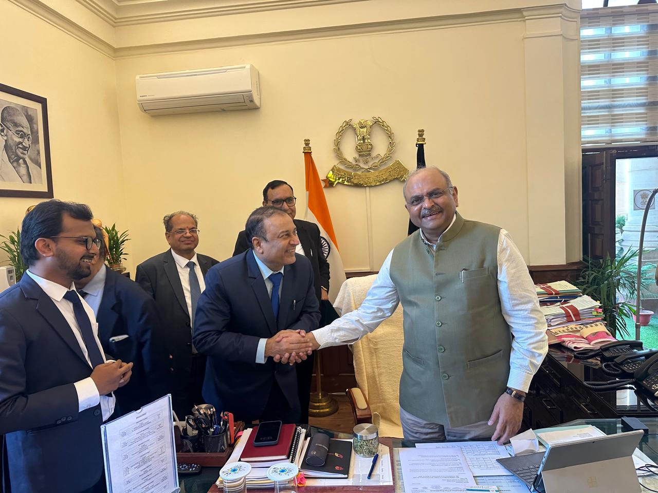 AIFTP Delegation Lead By National President Samir Jani Met CBDT Chairman Ravi Agrawal and GSTAT PRESIDENT Sanjay Mishraji at Delhi on 8th July 2025.
