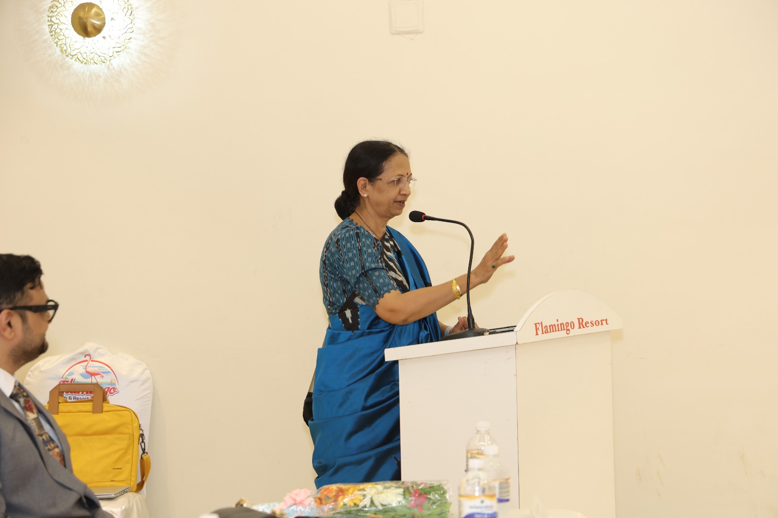 Smt. Nikita R. Badheka, Past President, AIFTP addressing the gathering.