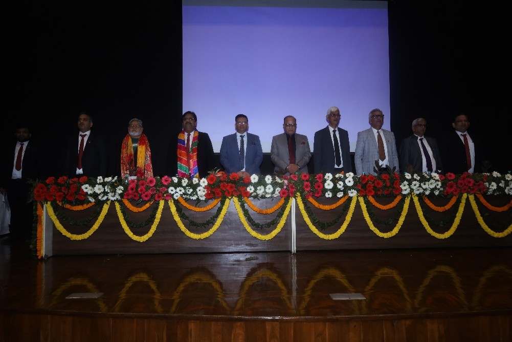 Left to Right: 1. Adv. Vasu Goyal, Joint Secretary 2. Adv. Ashish Aggarwal, Joint Secretary, AIFTP (NZ) 3. CA Girish Ahuja Ji 4. CA Akhilesh Garg 5. Adv. Anuj Bansal, Chairman, AIFTP-NZ