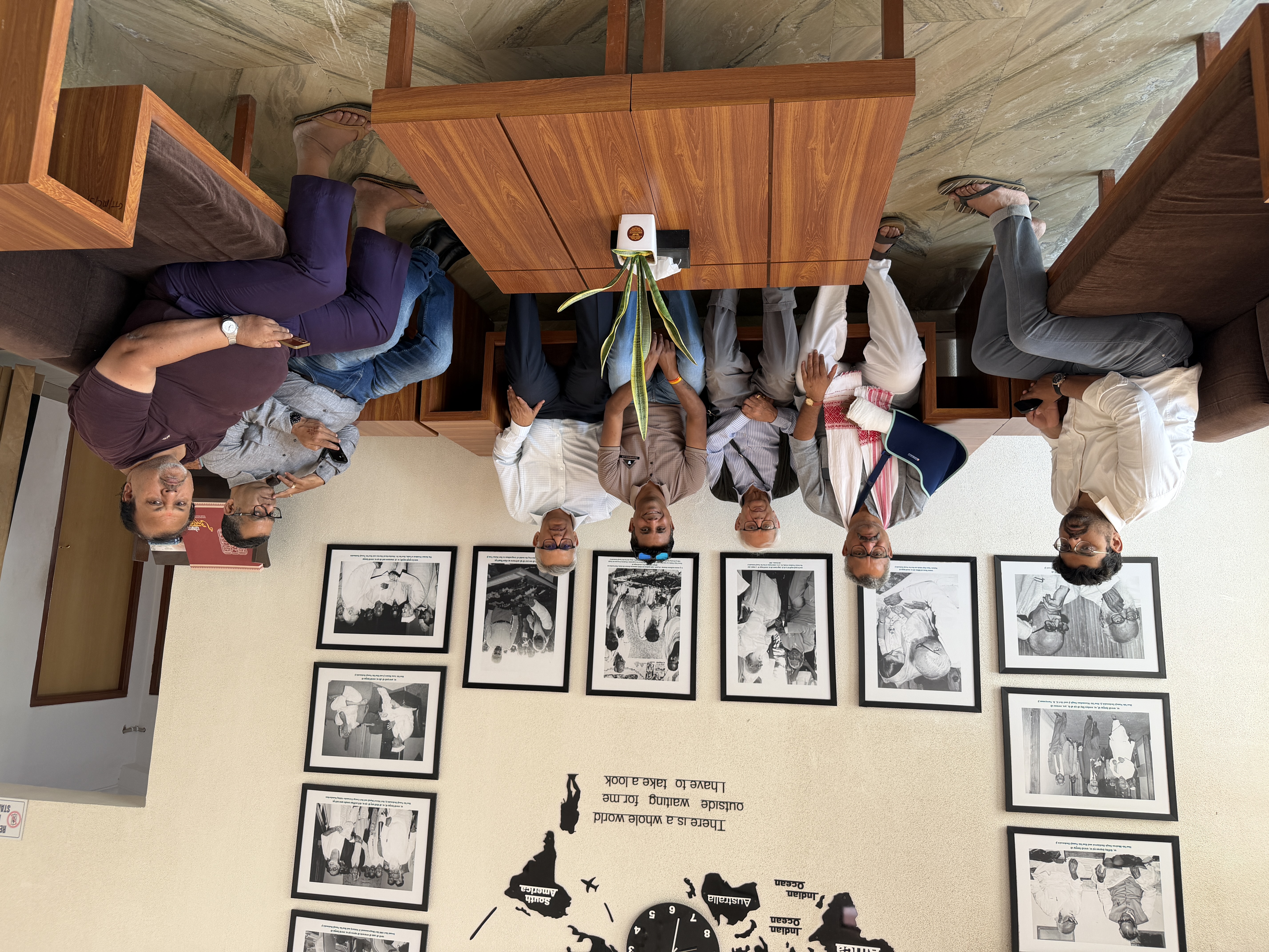 Delegates sharing relaxed moments at the RRC venue during leisure time at Chitrakoot Dham