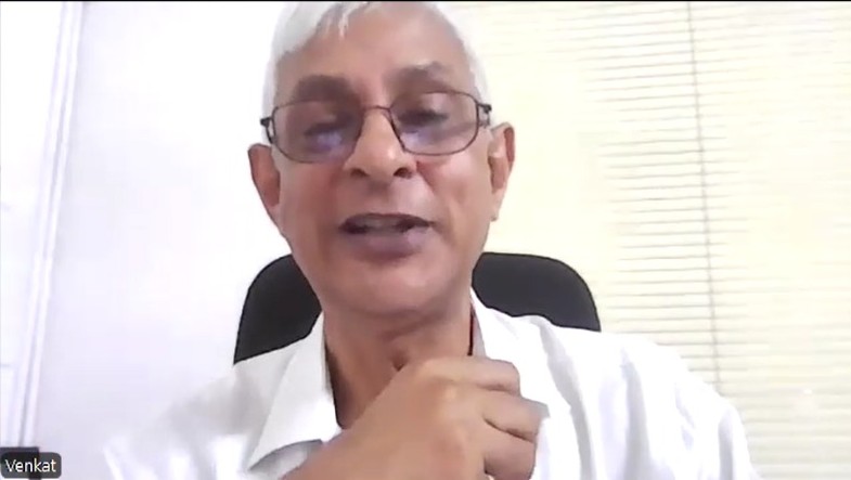 Shri S. Venkataramani, Dy. President, AIFTP addressing on virtual platform.